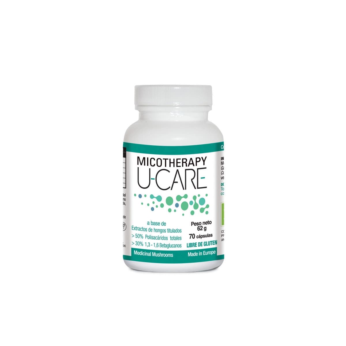 U-Care 70 capsulas (mezcla 5 hongos) Bio Micotherapy AVD Reform