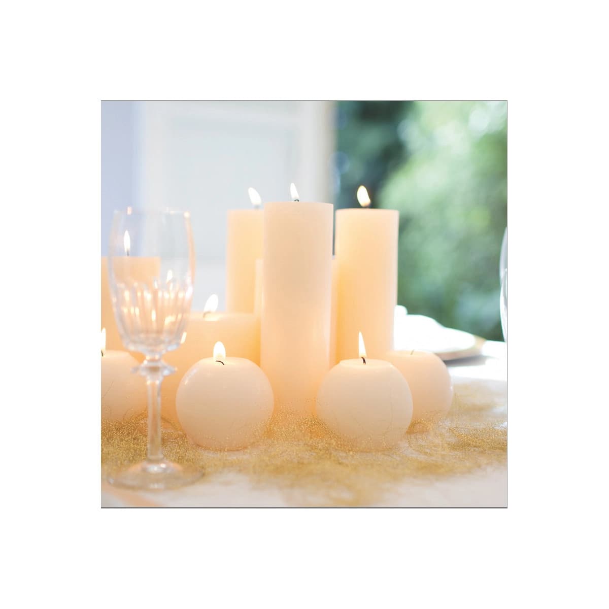 Vela Circular Maciza con mecha 10Dcm Decoragloba