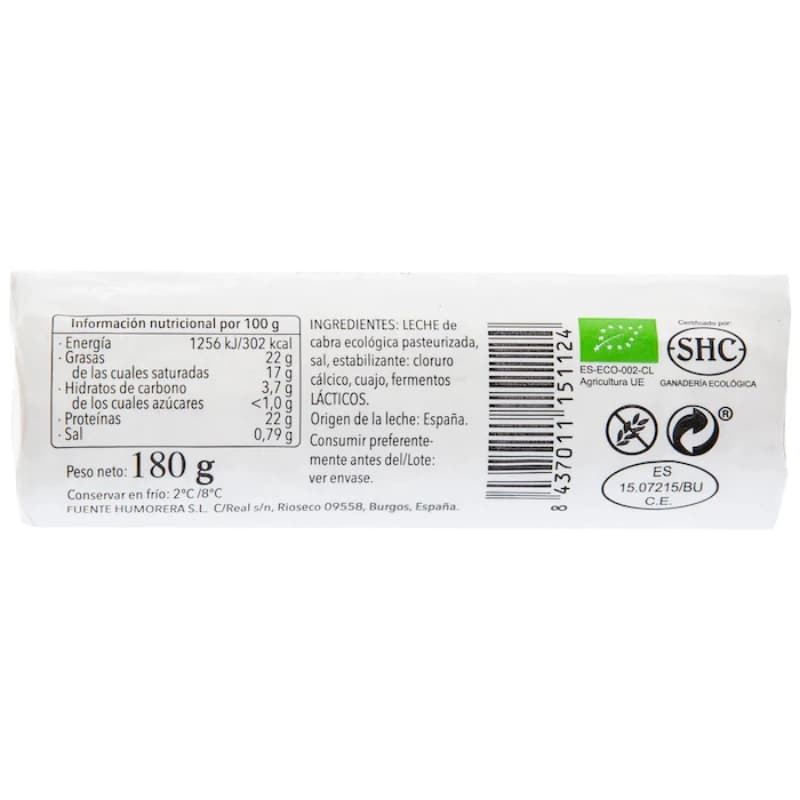 Rulo de cabra Black Label Bio 180g Santa Gadea