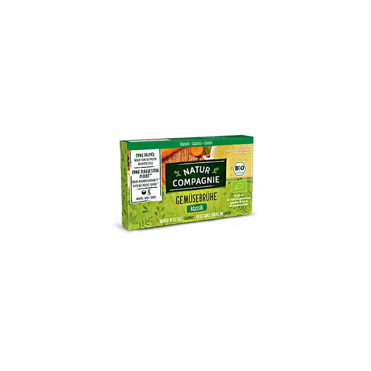 Caldo de verdura Bio 8x11g cubitos Natur Compagnie