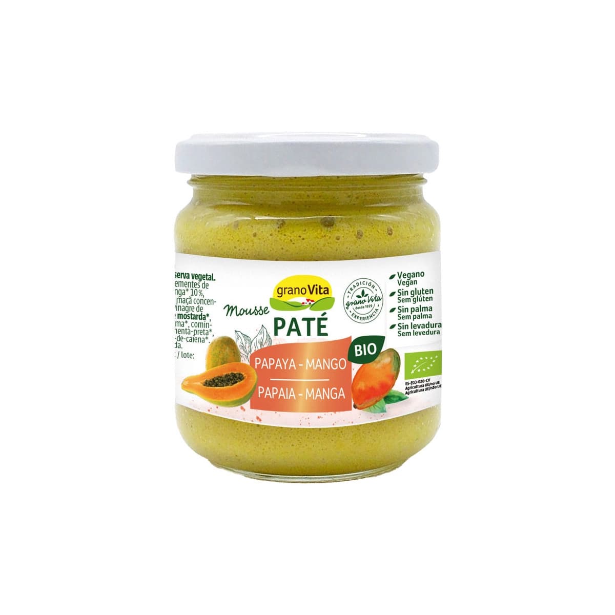 Pate Papaya Mango cristal Bio 175g Granovita