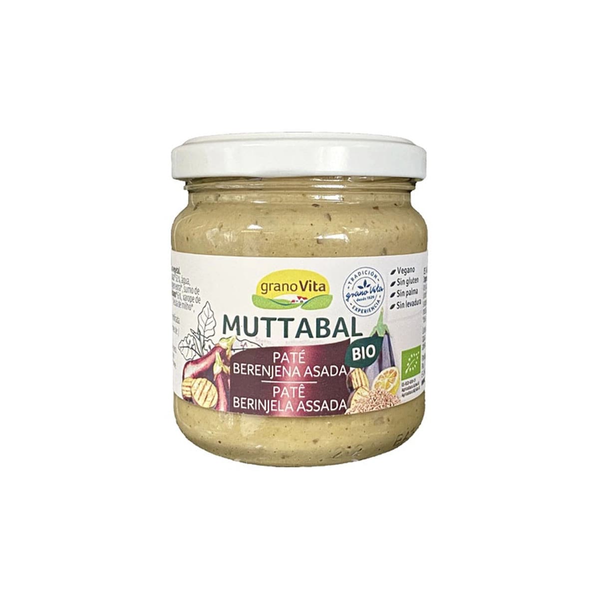 Pate Muttabal berenjena asada Bio cristal 175g Granovita