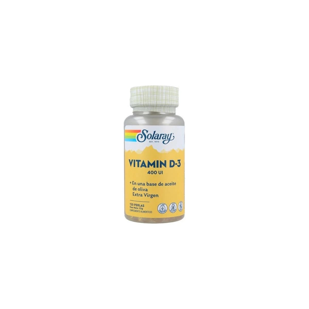 Vitamina D3 400UI 120 perlas Solaray