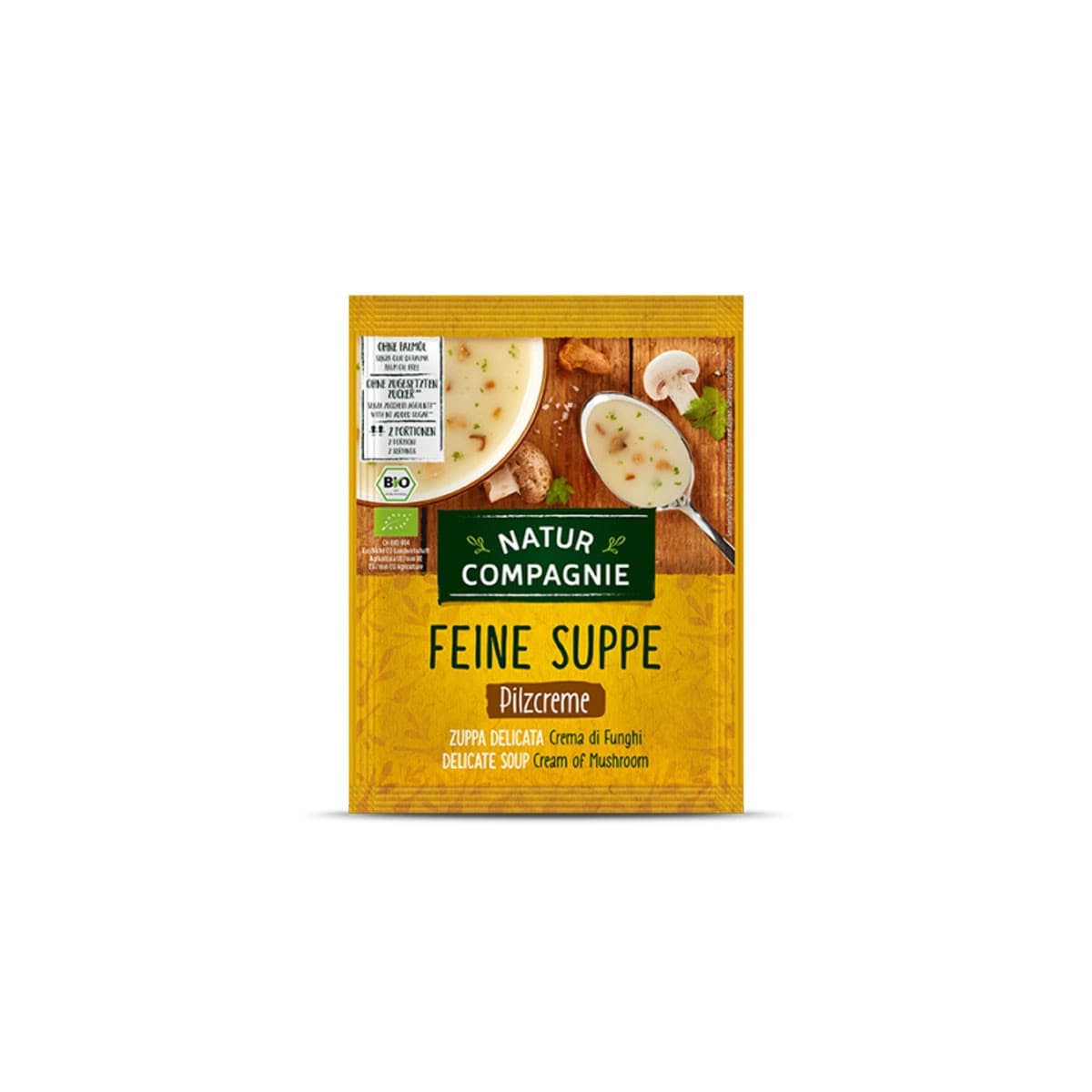 Crema de champiñones sobre Bio 40g Natur Compagnie