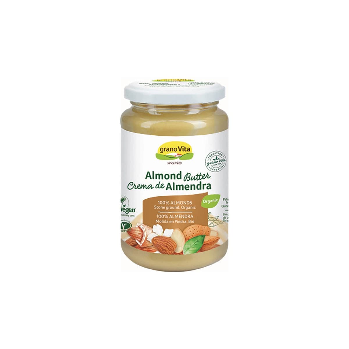 Crema de Almendra molida en piedra Bio 350g Granovita