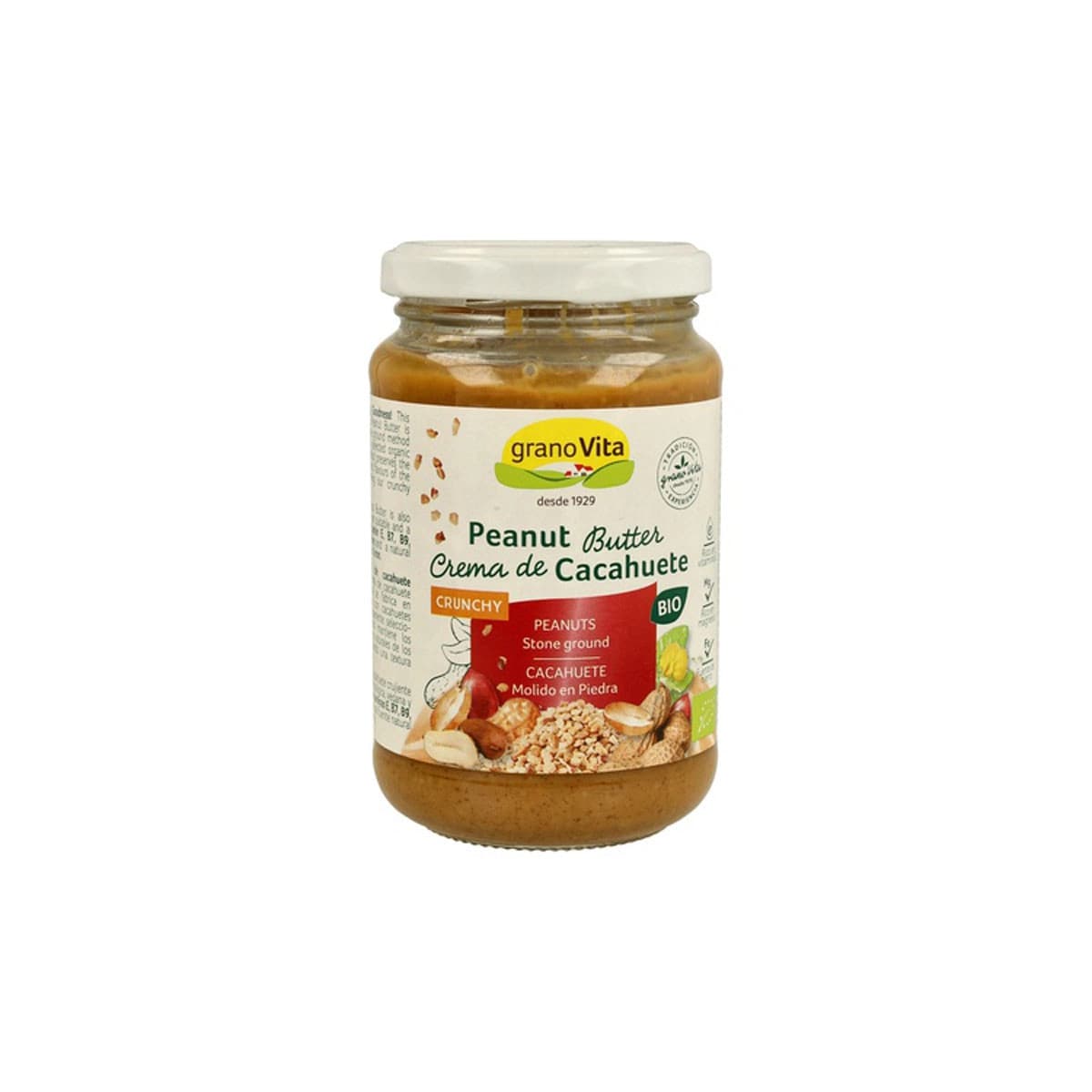 Crema de Cacahuete cruijiente (crunchy) Bio 350g Granovita