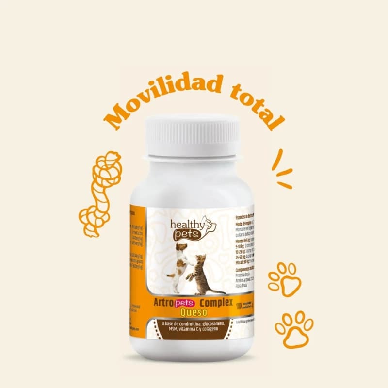 Artropets Complex Articulaciones QUESO 100 comprimidos masticables 1g Healthy Pets