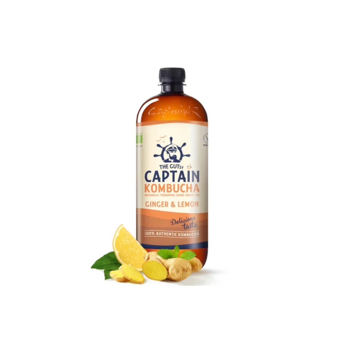 Kombucha Ginger & Lemon Bio 1L Captain Kombucha