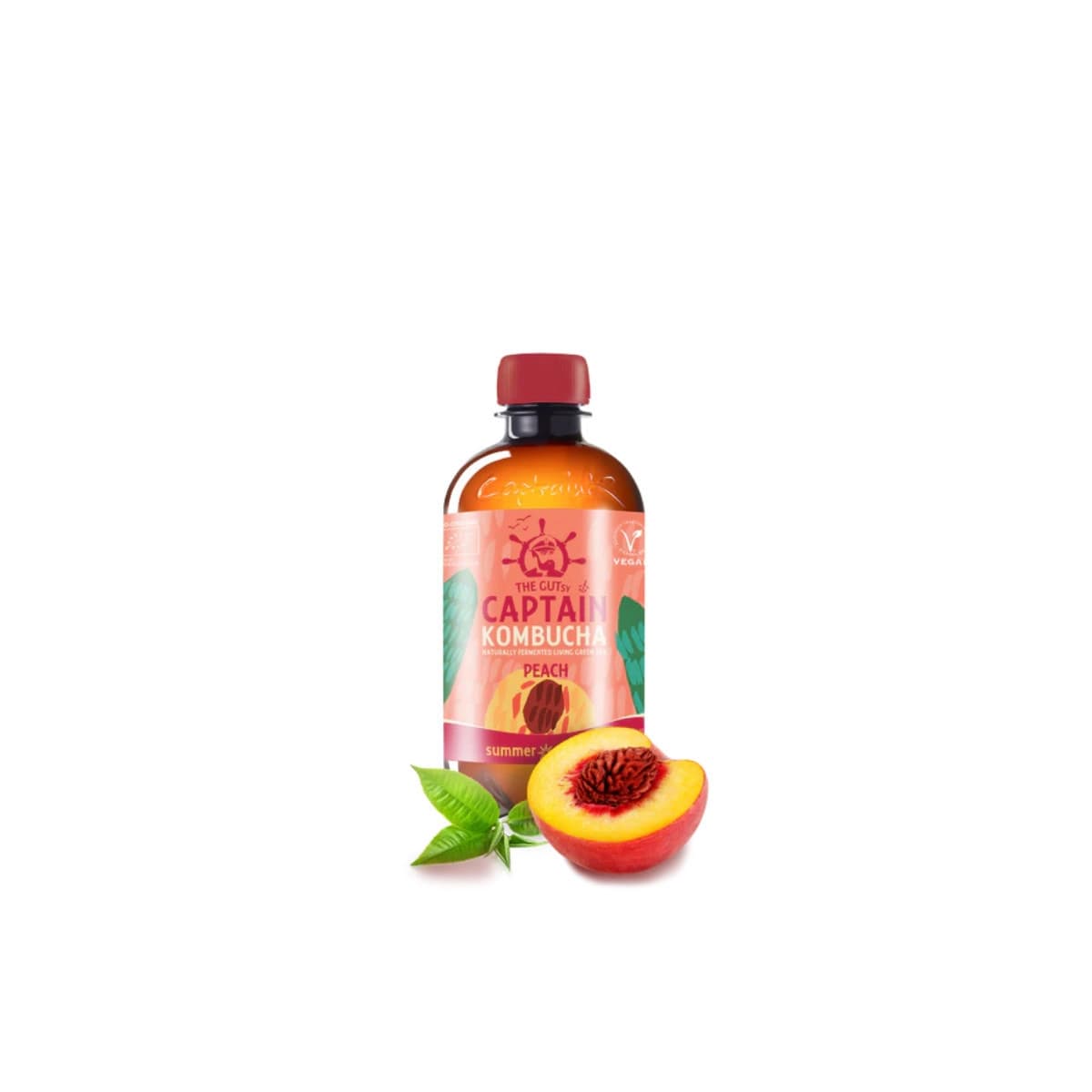 Kombucha Peach Bio 400ml Captain Kombucha