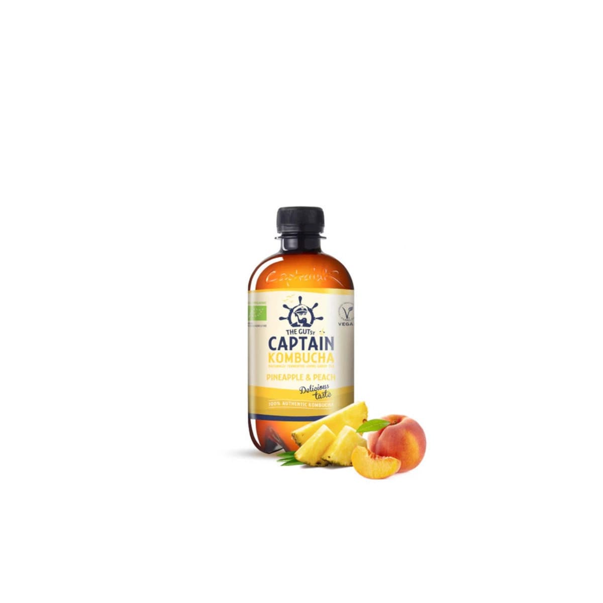 Kombucha Pineapple & Peach Bio 400ml Captain Kombucha