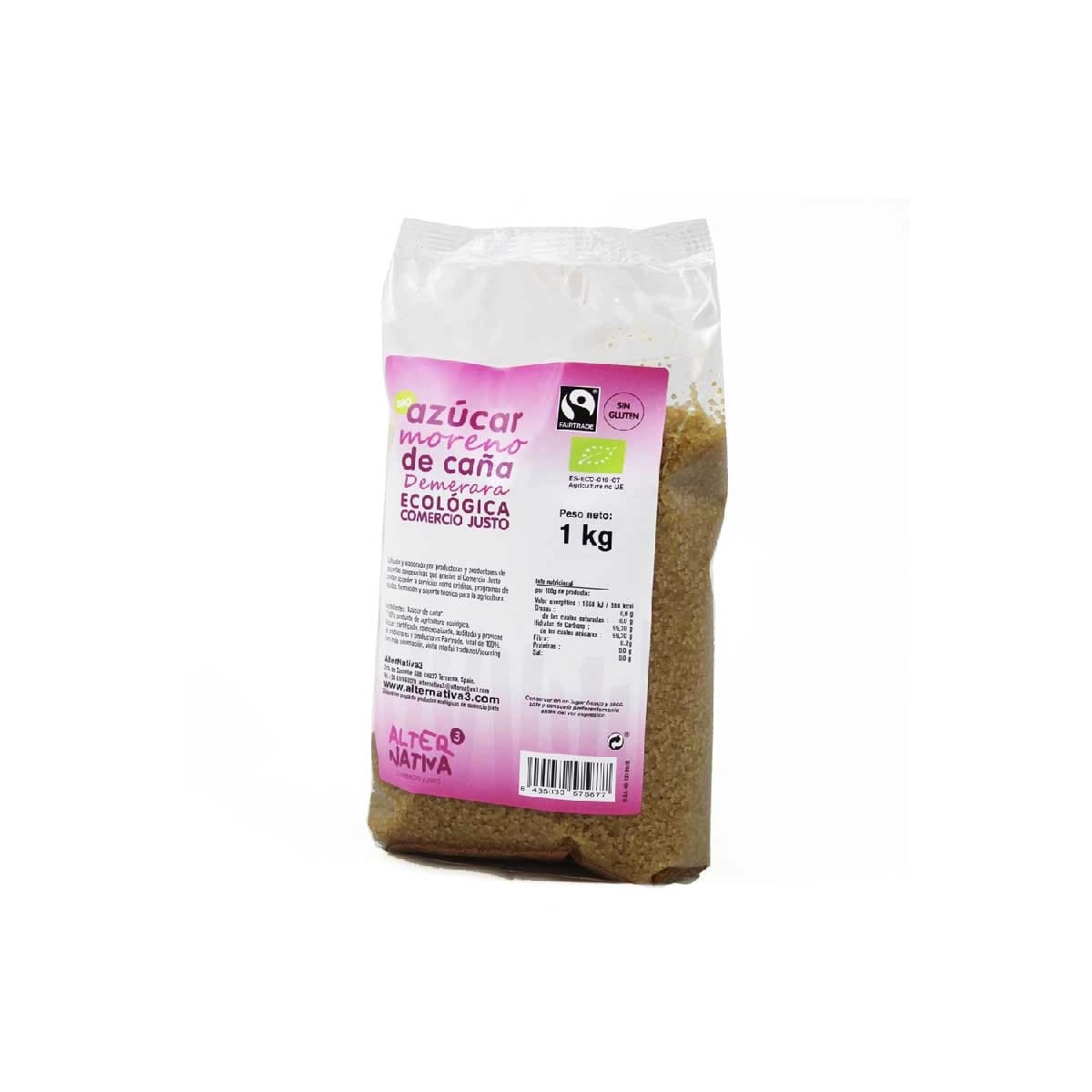 Azucar Demerara moreno de caña Bio 1kg Alternativa3