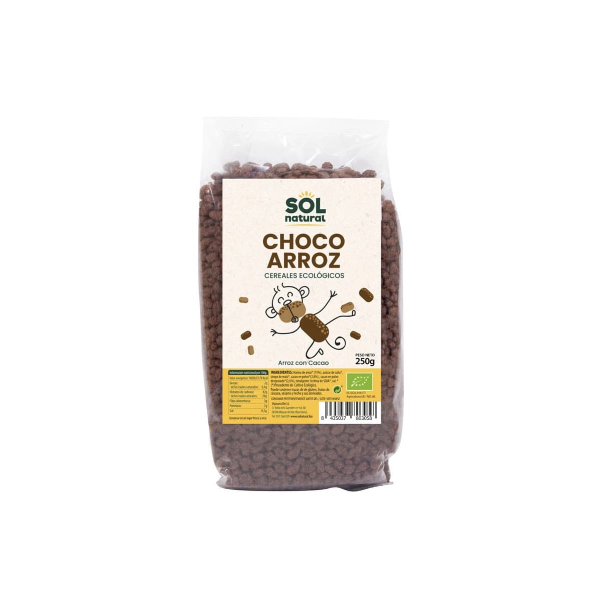 Cereales Choco arroz bio 250g Sol Natural