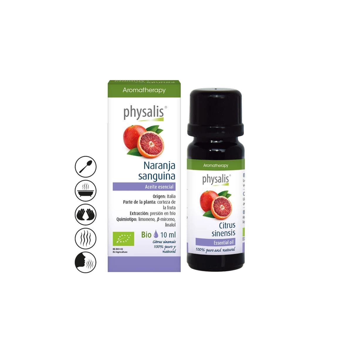 Aceite esencial de naranja sanguina Bio 10ml Physalis