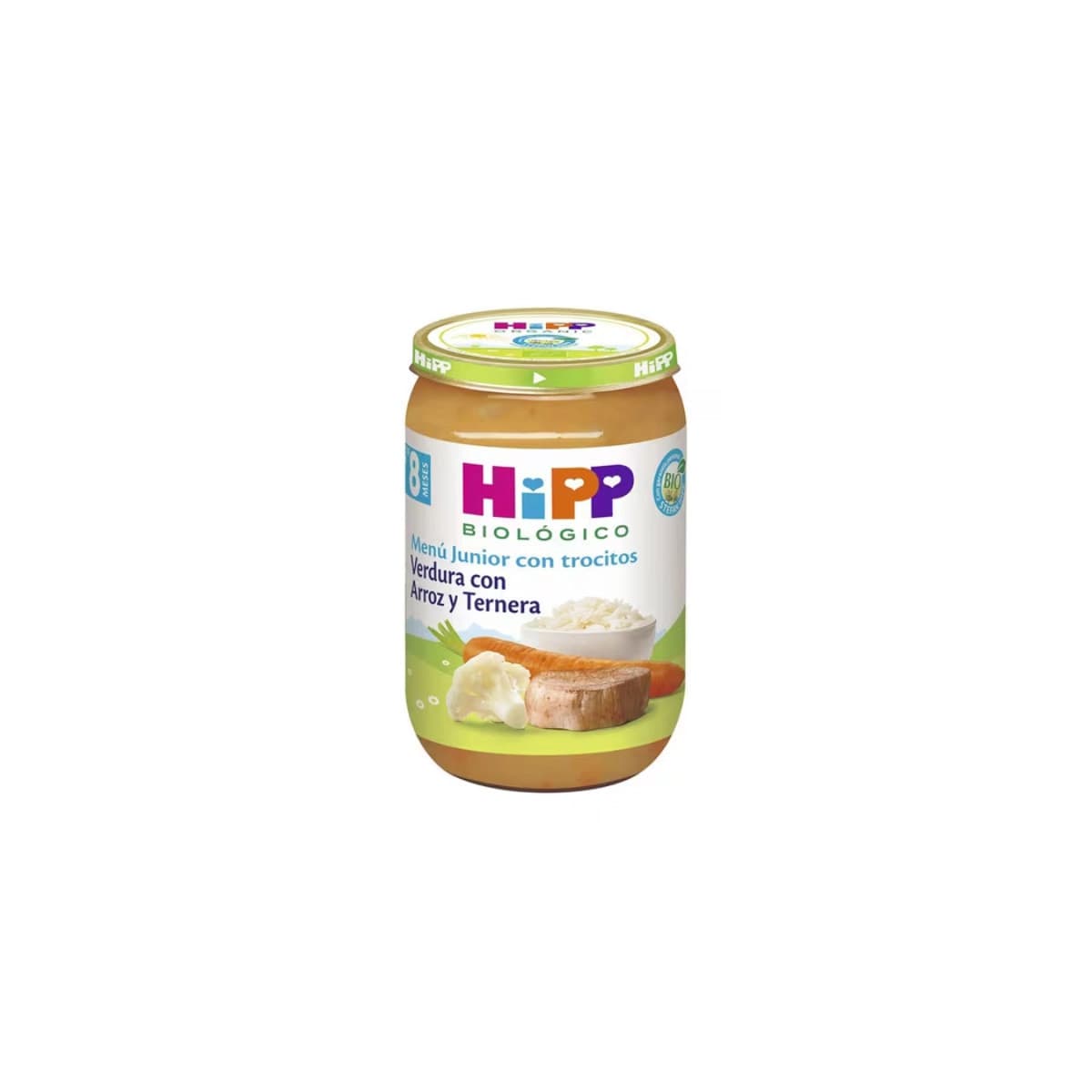 Tarrito de verdura con arroz y ternera Bio 220 g Hipp