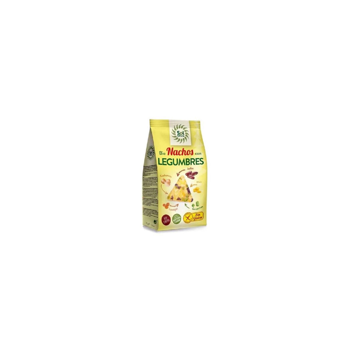 Nachos con legumbres bio 80g Sol natural
