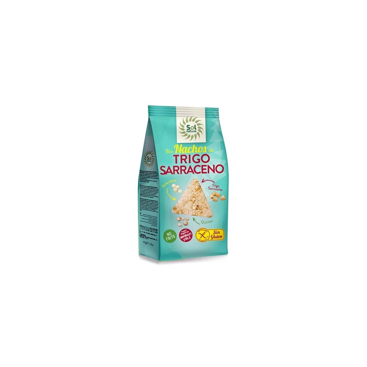 Nachos sarraceno amaranto quinoa 80g Sol Natural