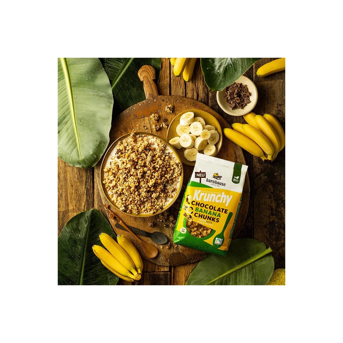 Muesli Krunchy Chocolate Banana chunks bio 450g Barnhouse