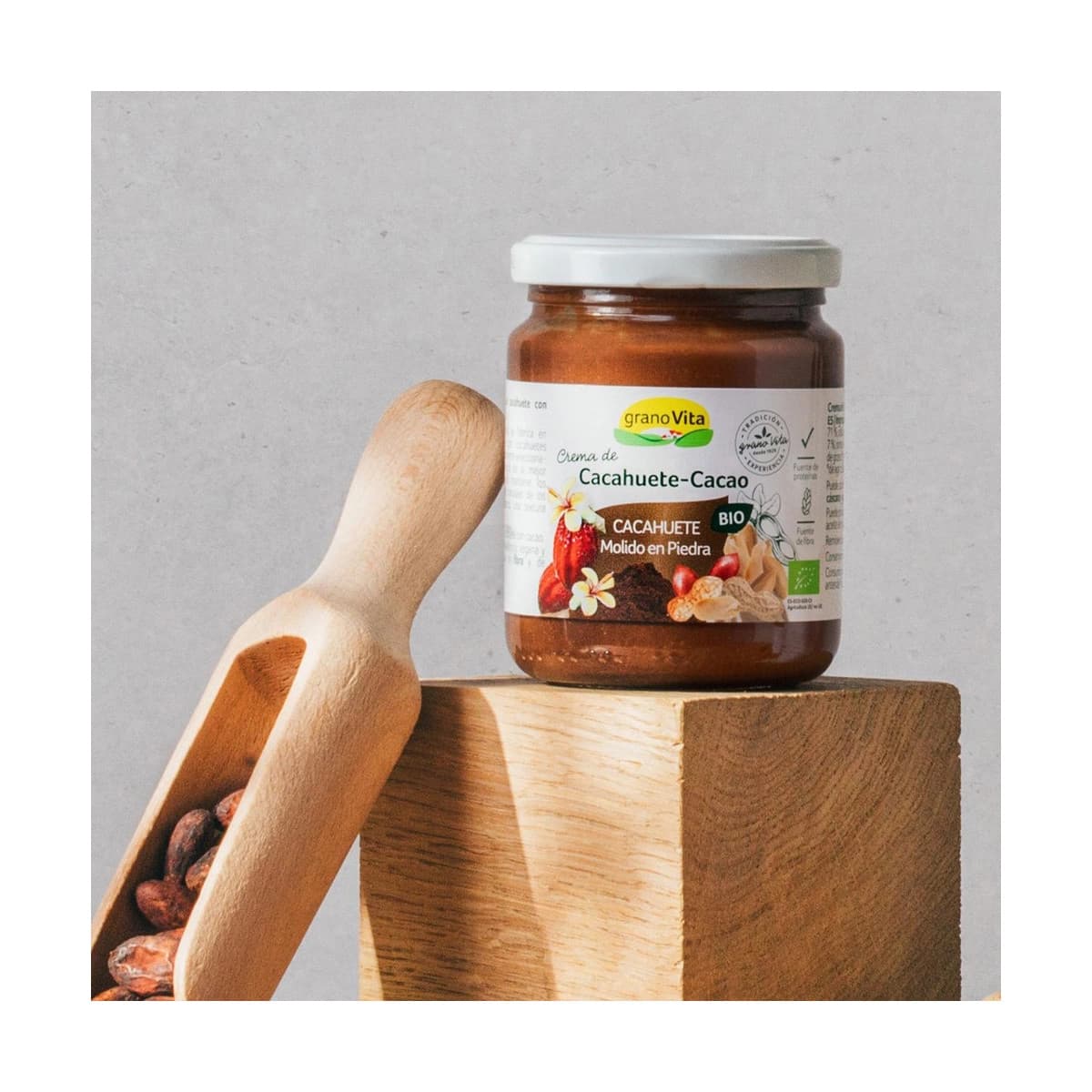 Crema de cacahuete con cacao Bio 250g Granovita