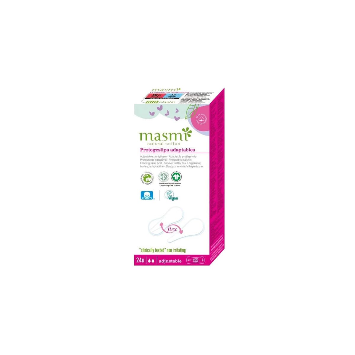 Protegeslip de algodon flex adaptable bio 30ud Masmi