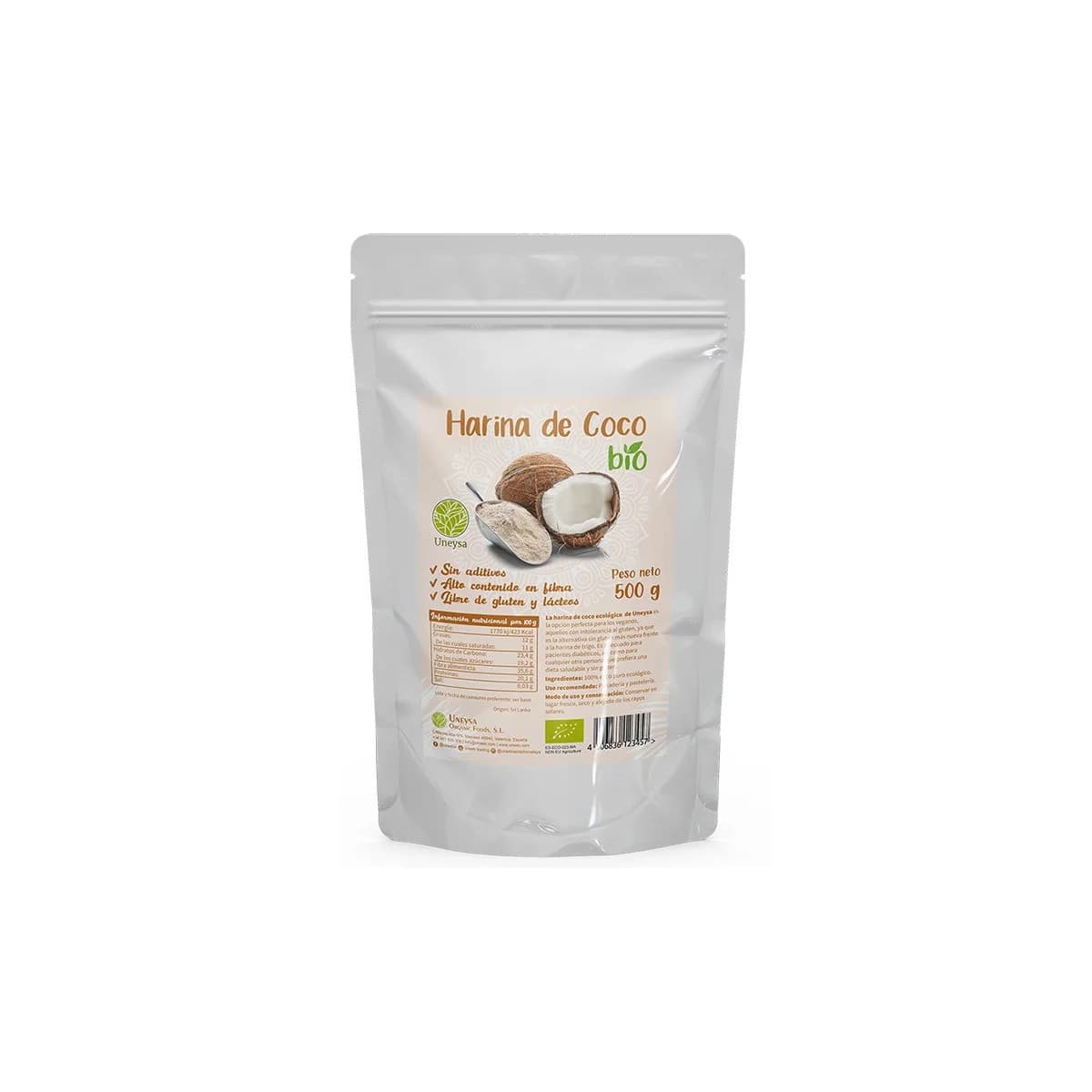 Harina de coco Bio 500g Uneysa