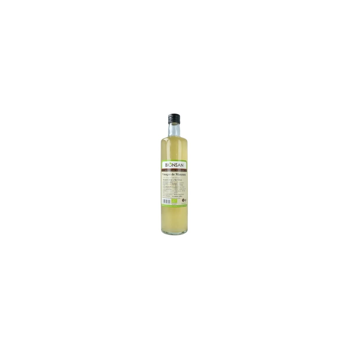 Vinagre de Manzana Sin filtrar y sin Pasteurizar 750ml Bionsan