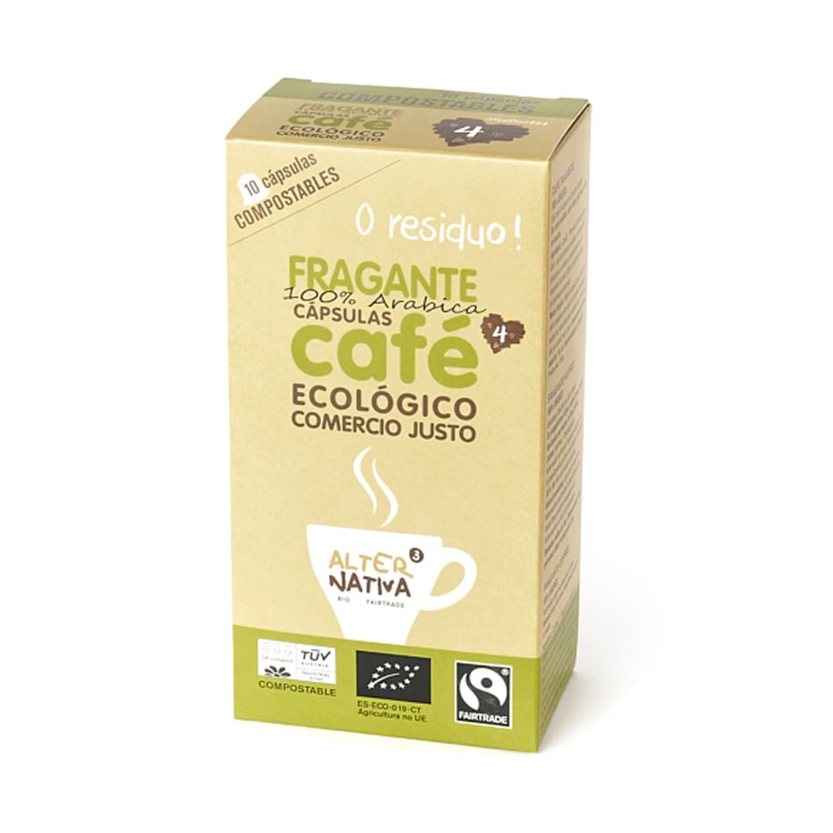 Cafe Fragante capsulas bio 10x5g Alternativa 3