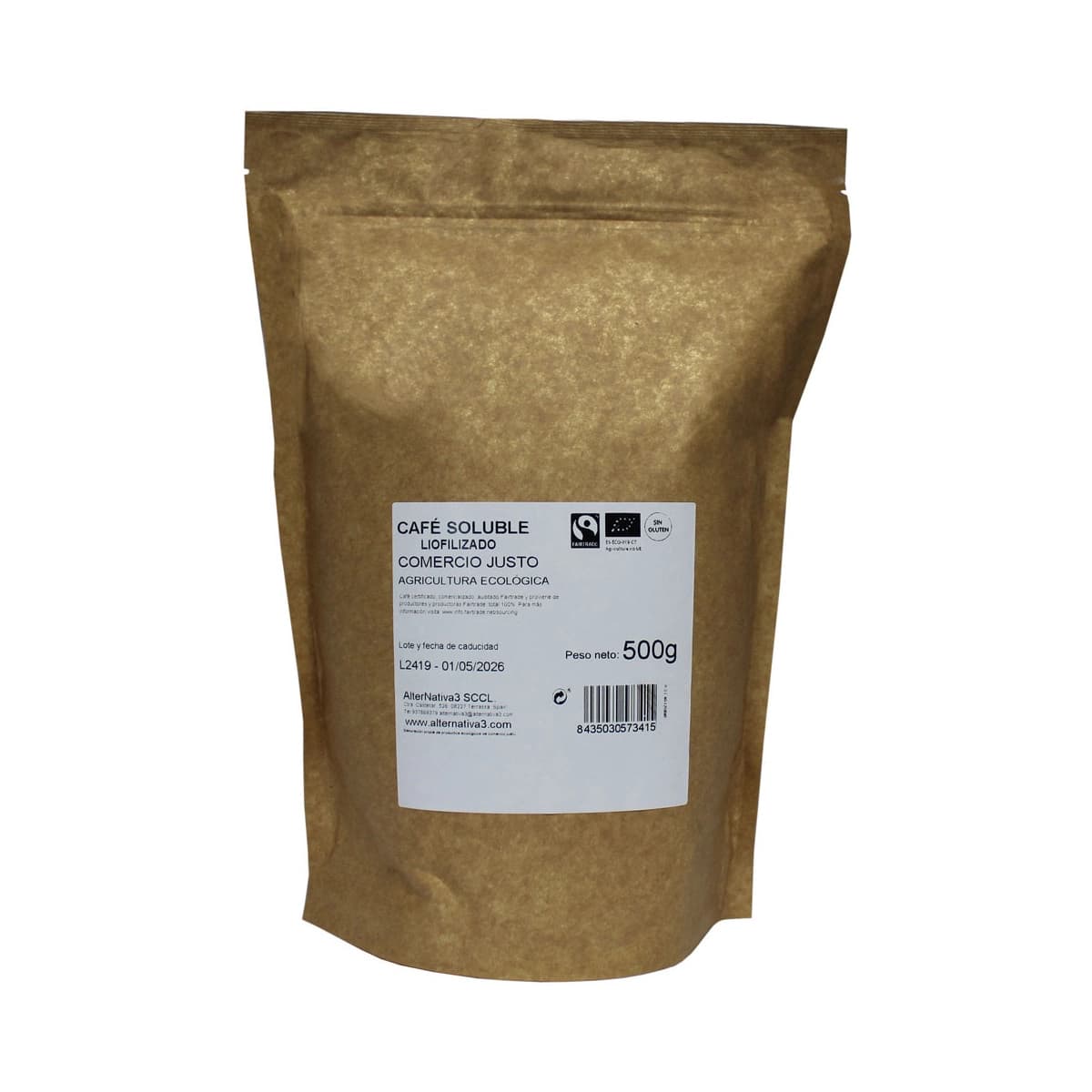 Cafe soluble liofilizado bio 500g alternativa 3