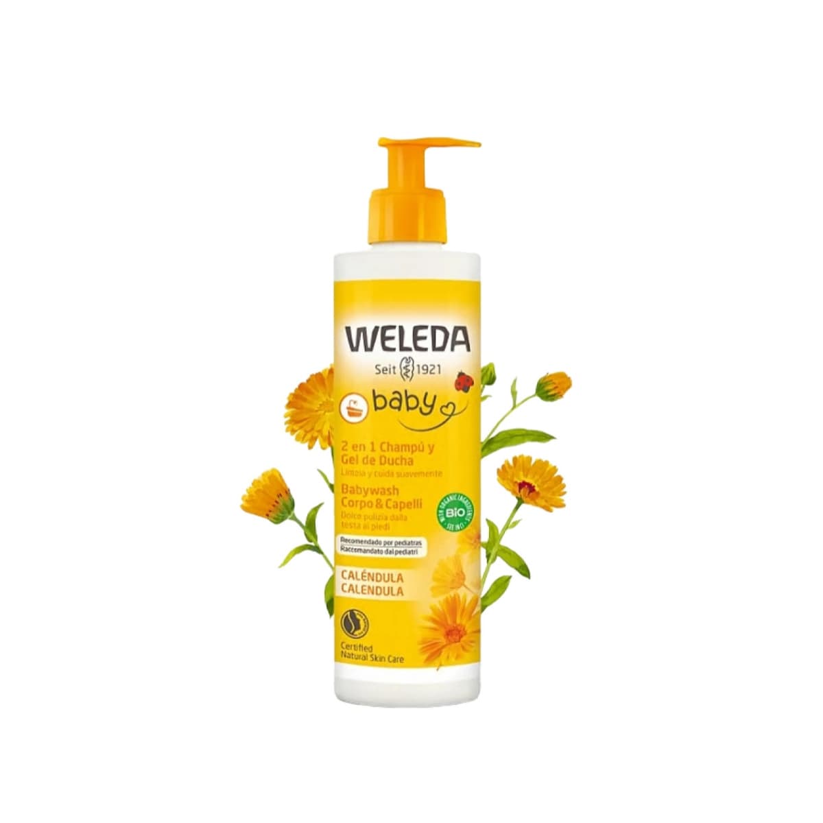 Champu-Gel (2 en 1) de calendula bebe y niño 400ml Weleda