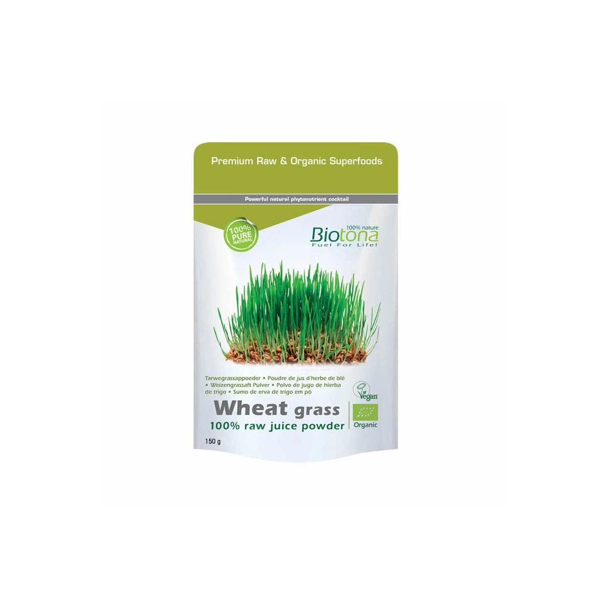 Wheat grass/hierba de trigo polvo superfood bio 150g Biotona