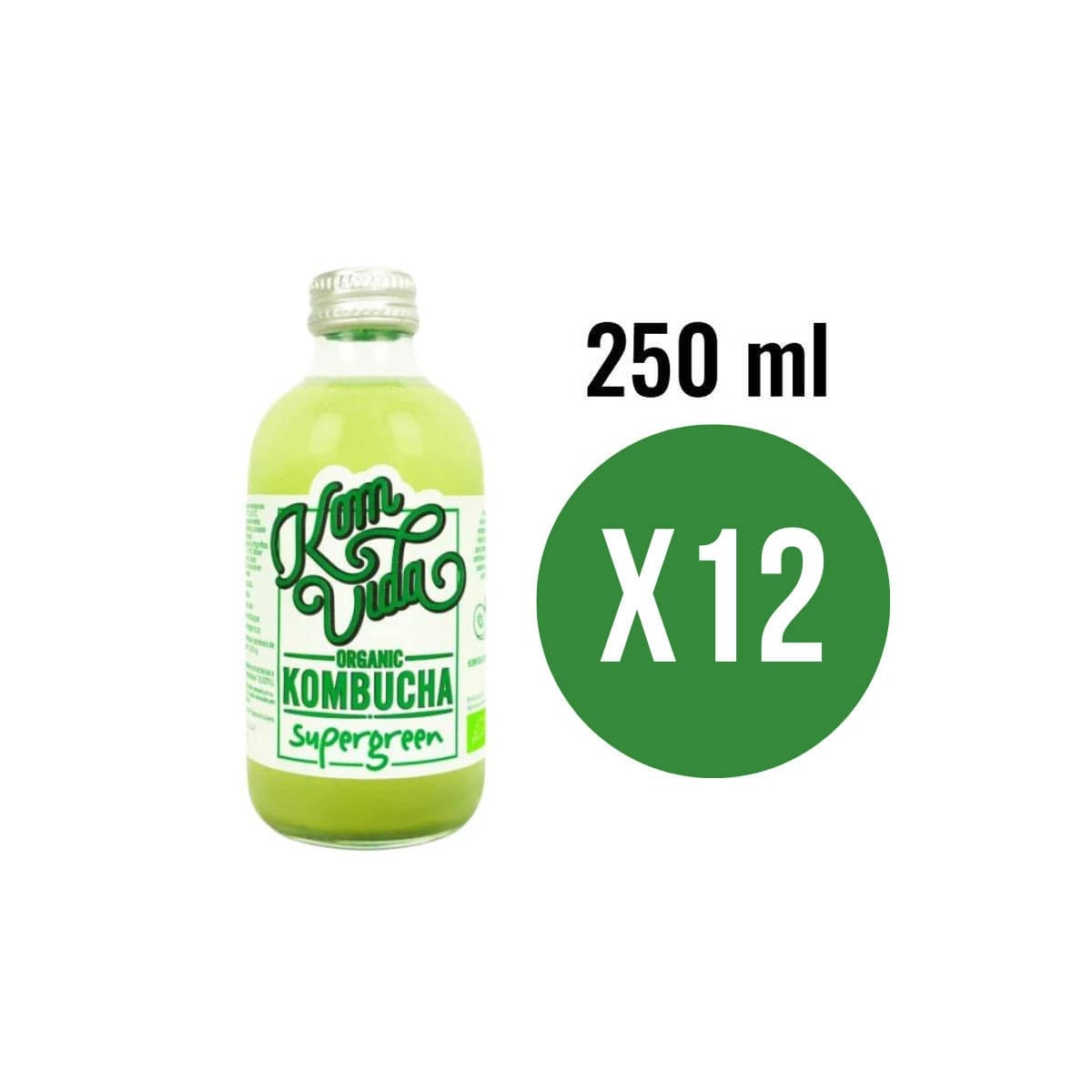 Kombucha Supergreen Bio 12x250ml Komvida