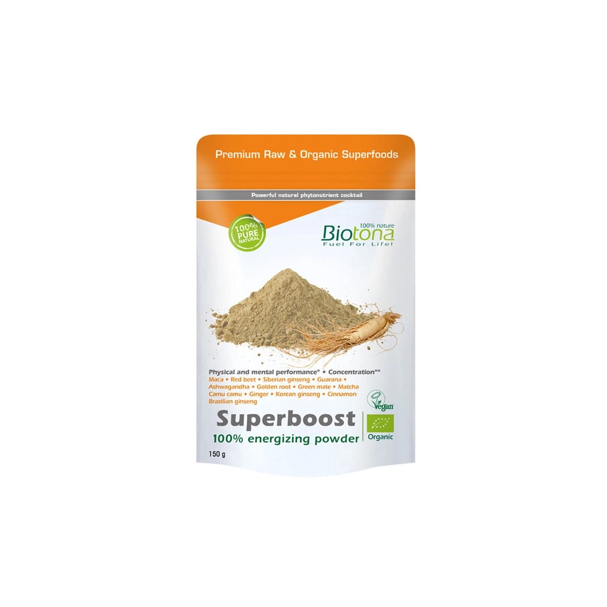 Superboost vegan energizante polvo superfood bio 150g Biotona