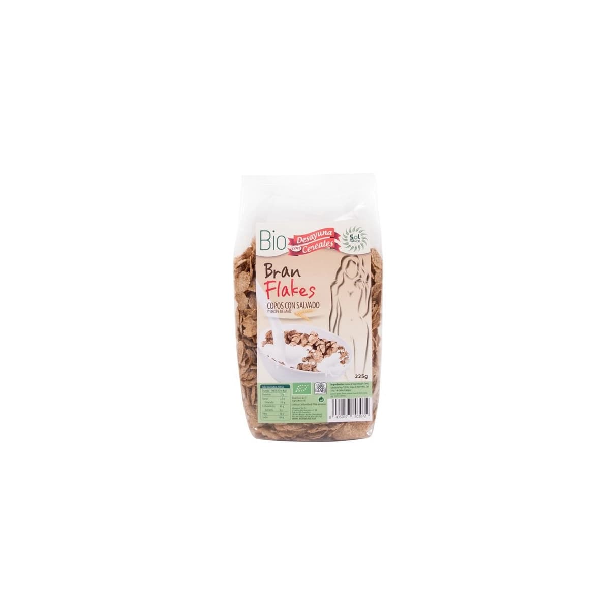 Cereales bran flakes con salvado bio 225 g Sol Natural