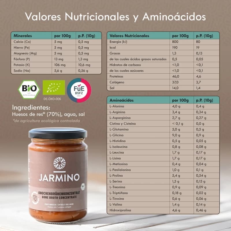 Concentrado de Caldo de Ternera Bio 220ml Jarmino