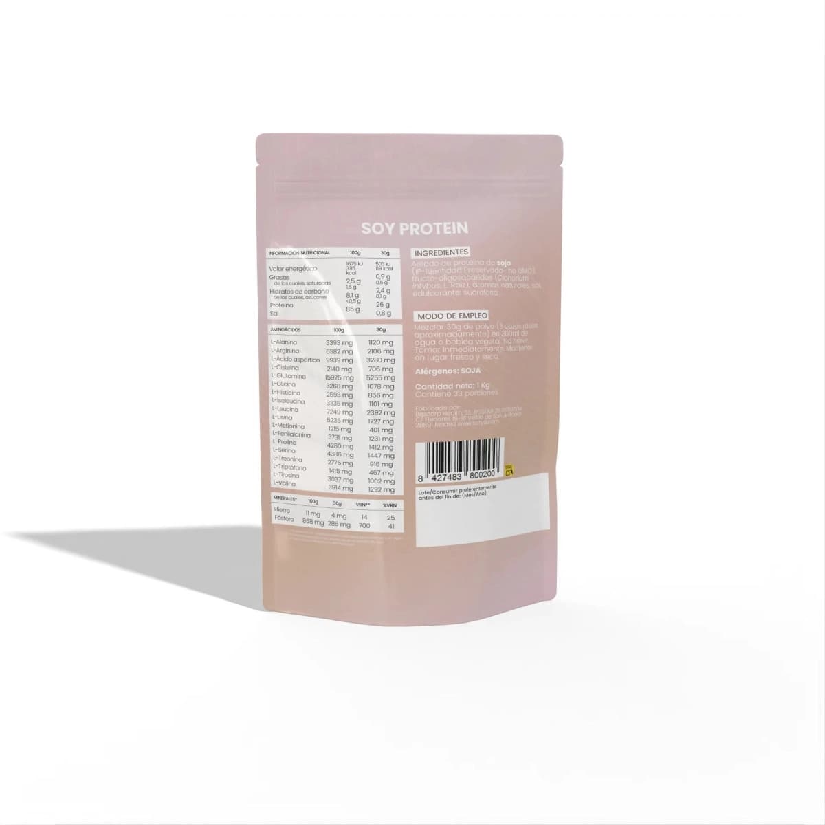 Proteina de soja isolada Vainilla Doypack 1Kg Sotya SPORT