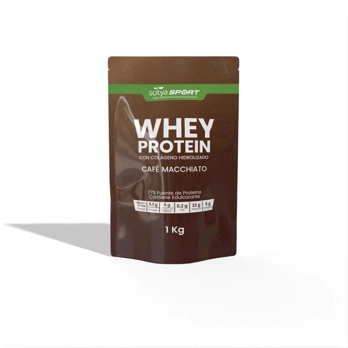 Proteina Whey de suero de leche Cafe Macchiato con Colageno Doypack 1Kg Sotya SPORT