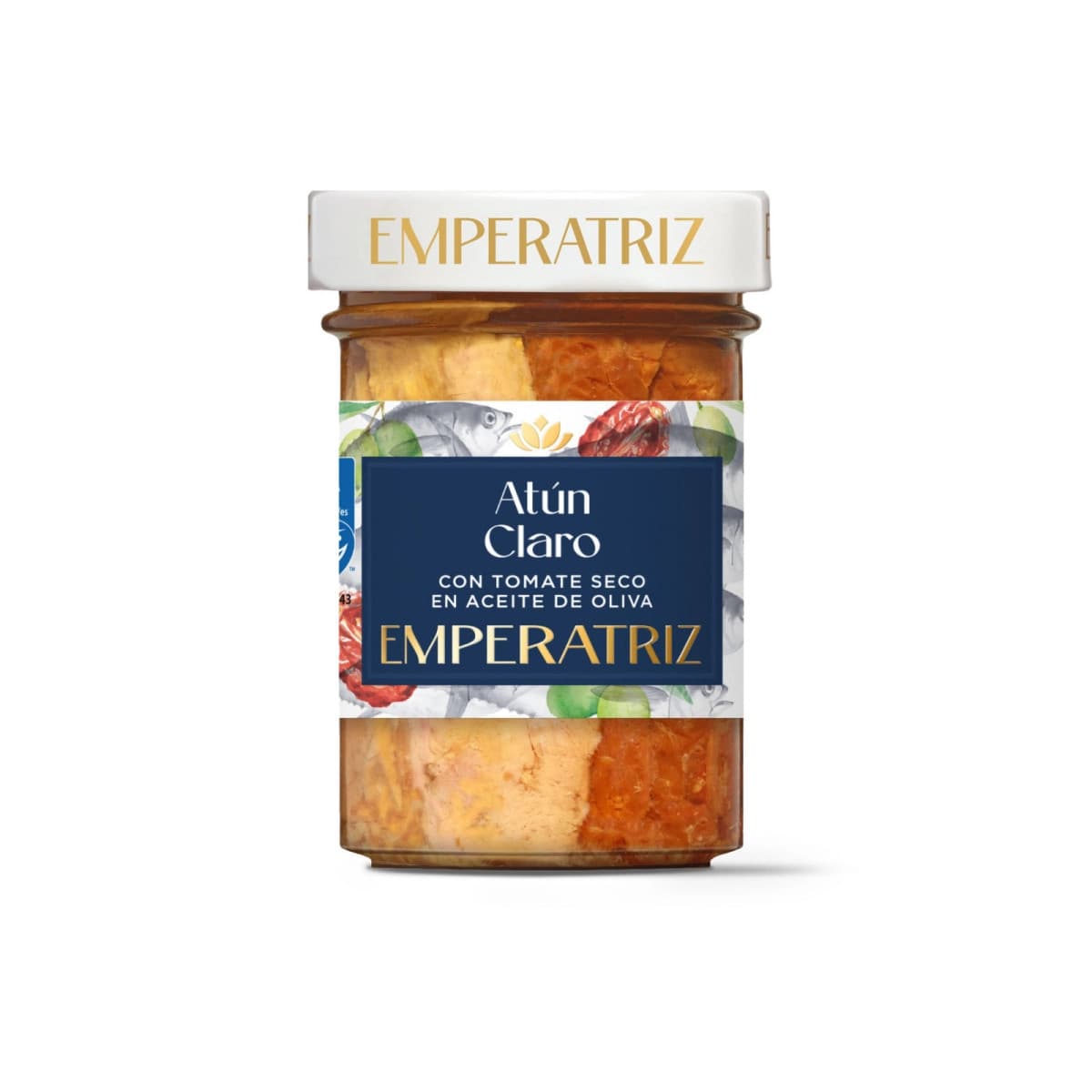 Atun claro MSC con tomate seco en aceite oliva 212ml Emperatriz
