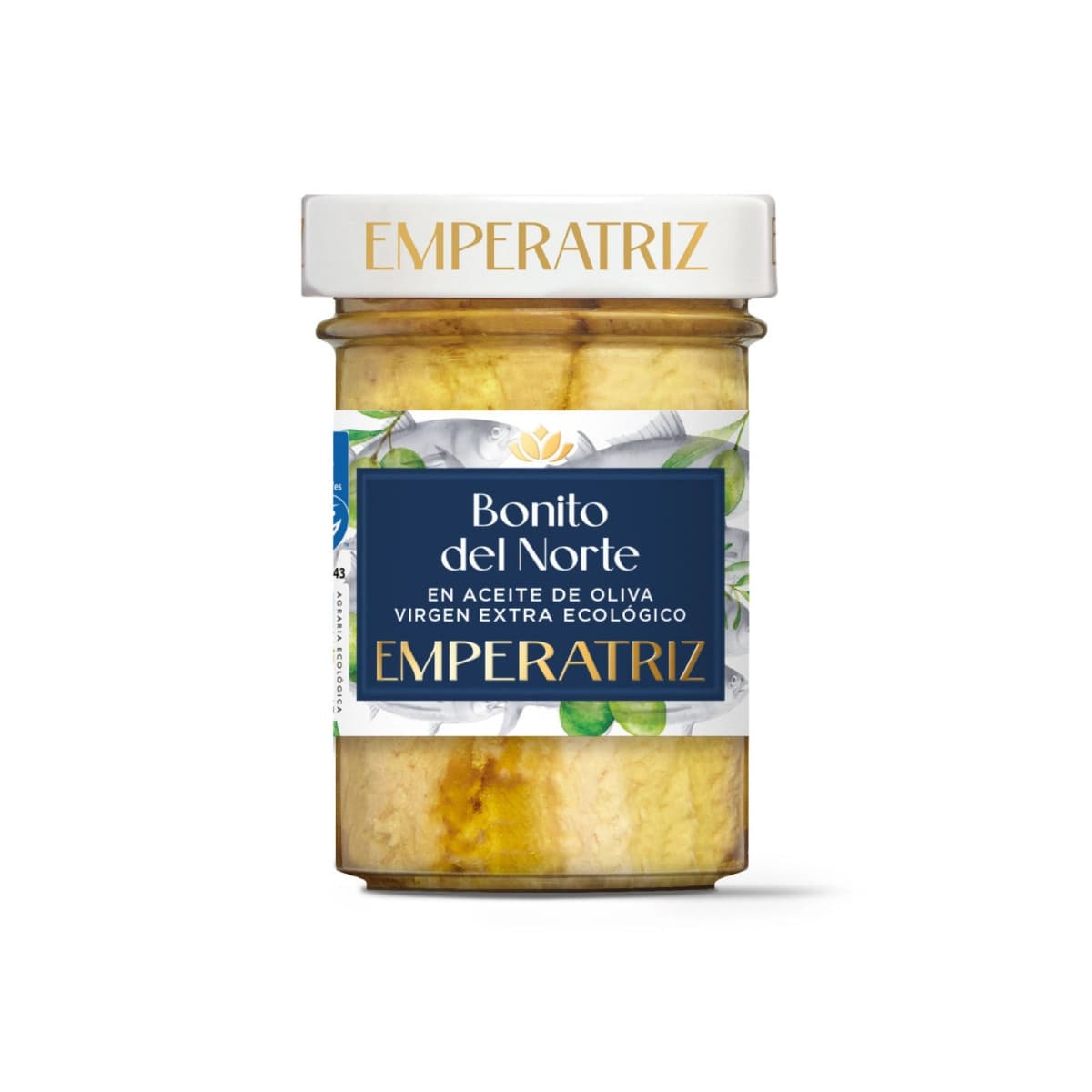 Bonito del Norte MSC en Aceite Oliva Virgen Extra Ecologico 212ml Emperatriz