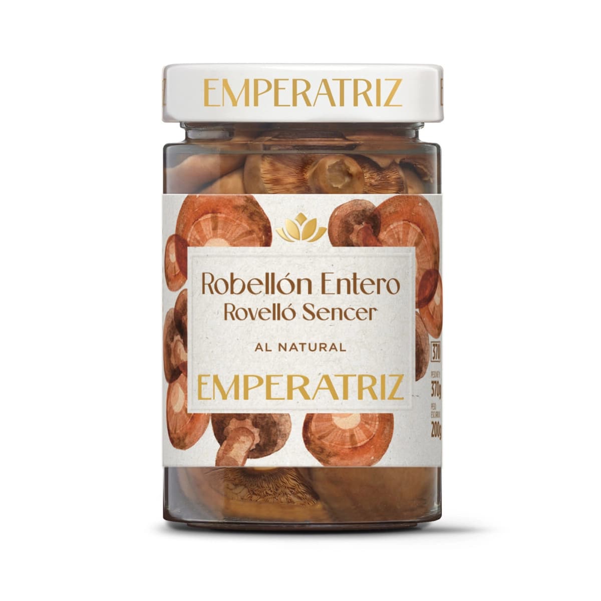 Rovellon entero al natural bio 370 ml Emperatriz