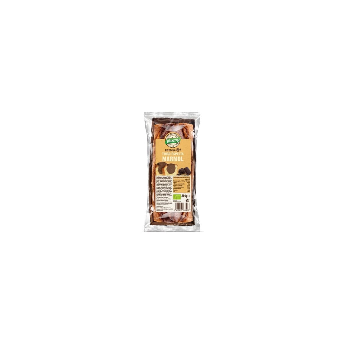Bizcocho marmol de trigo espelta Bio 250g Biocop
