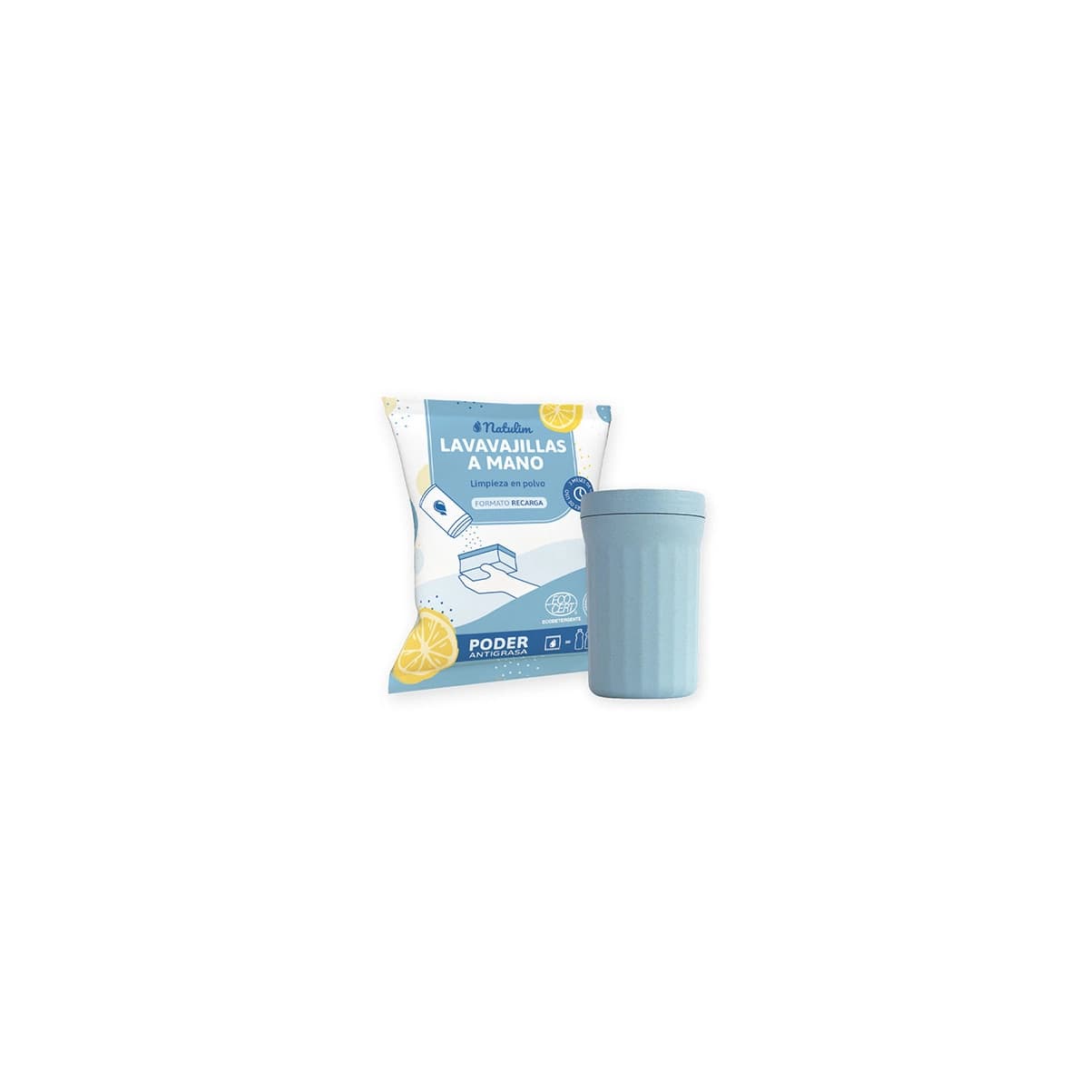 Pack Lavavajillas a mano polvo Ecocert 250g + Bote Natulim