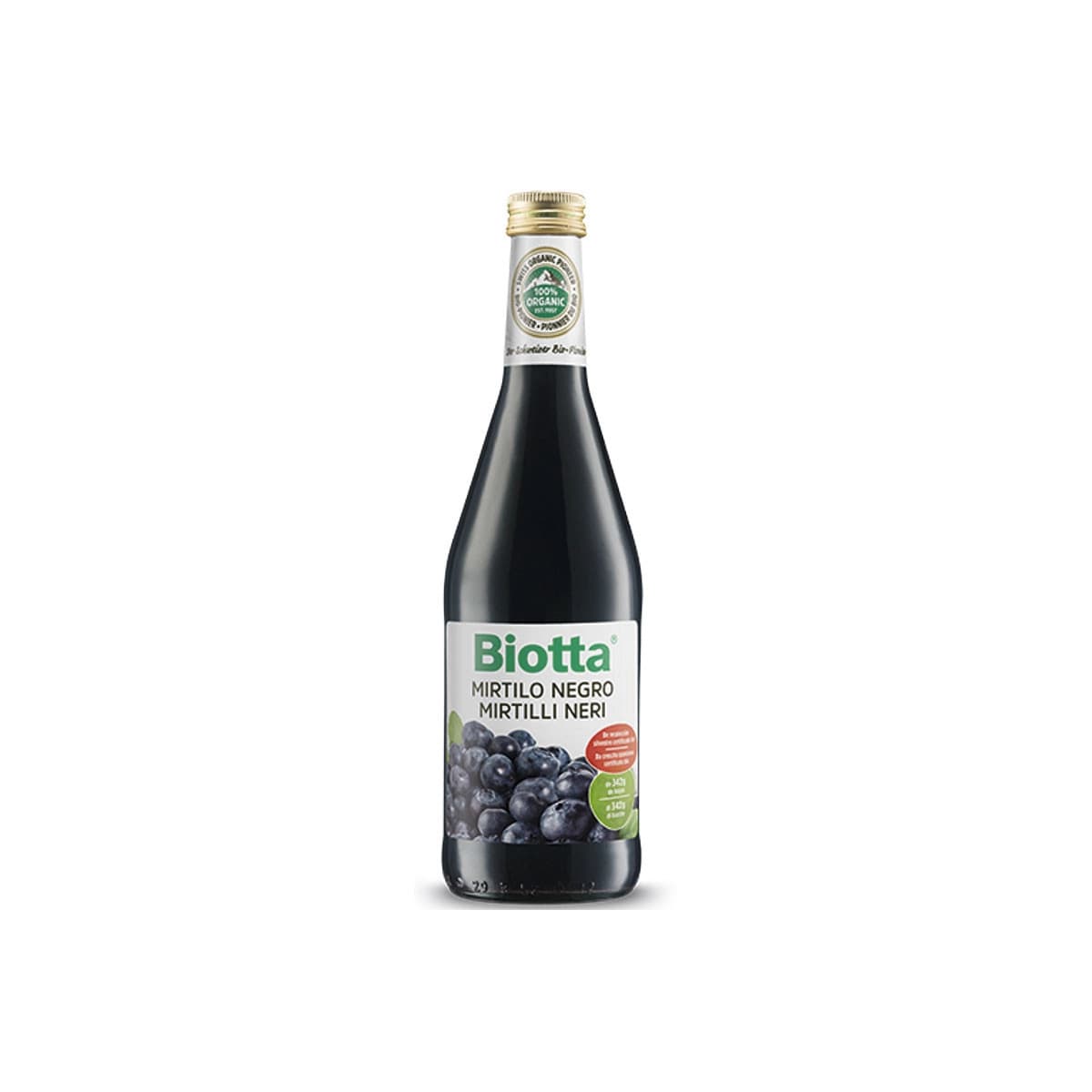 Jugo de Mirtilos Negros Bio 500ml Biotta