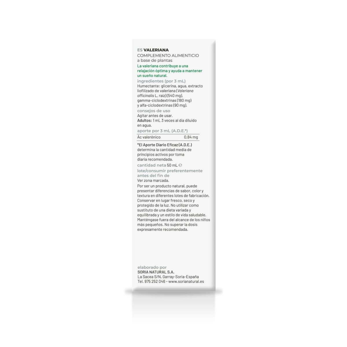 Extracto de Valeriana S.XXI 50ml Soria Natural