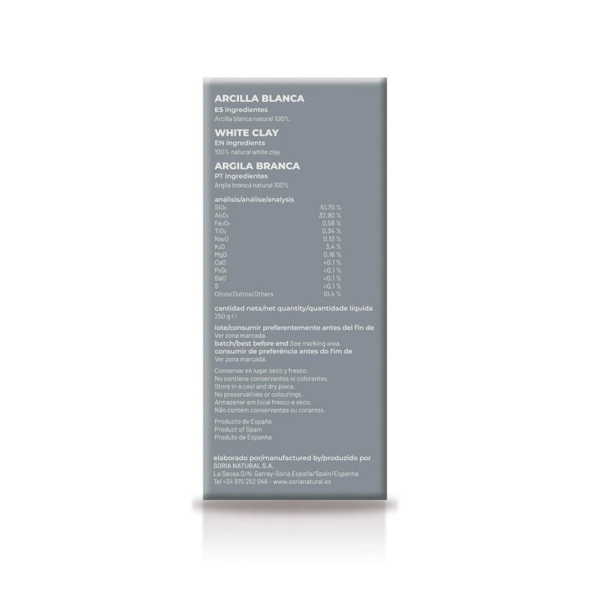 Arcilla blanca 250g Soria Natural