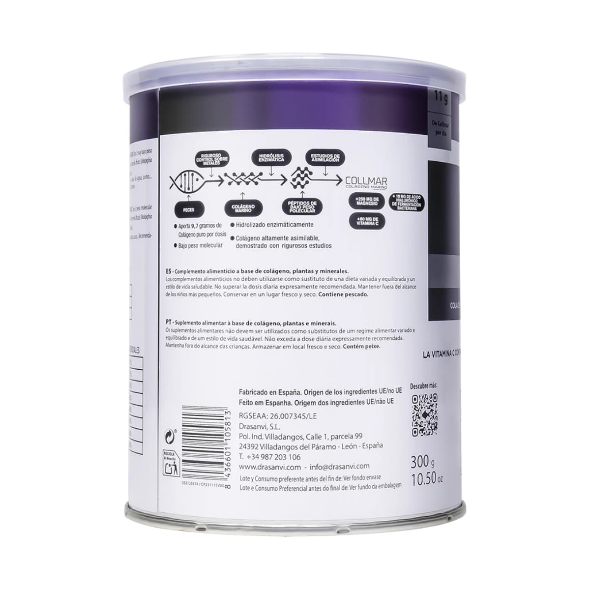 Collmar Colageno Marino Hidrolizado (magnesio) 300g Drasanvi