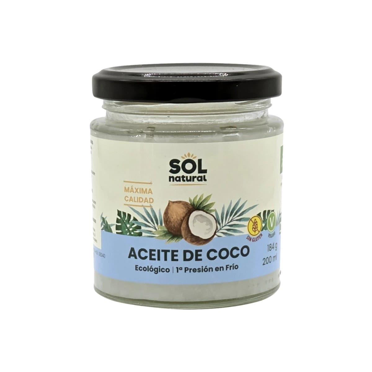 Aceite de coco virgen Bio 200ml Sol Natural