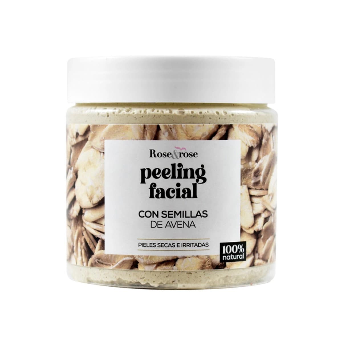 Peeling facial Salvado de avena Natural 200ml Rose&Rose