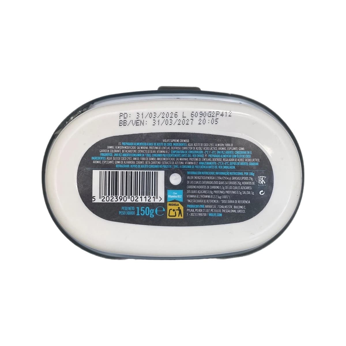 Crema Vegana Cremoso Supreme 150gr Violife