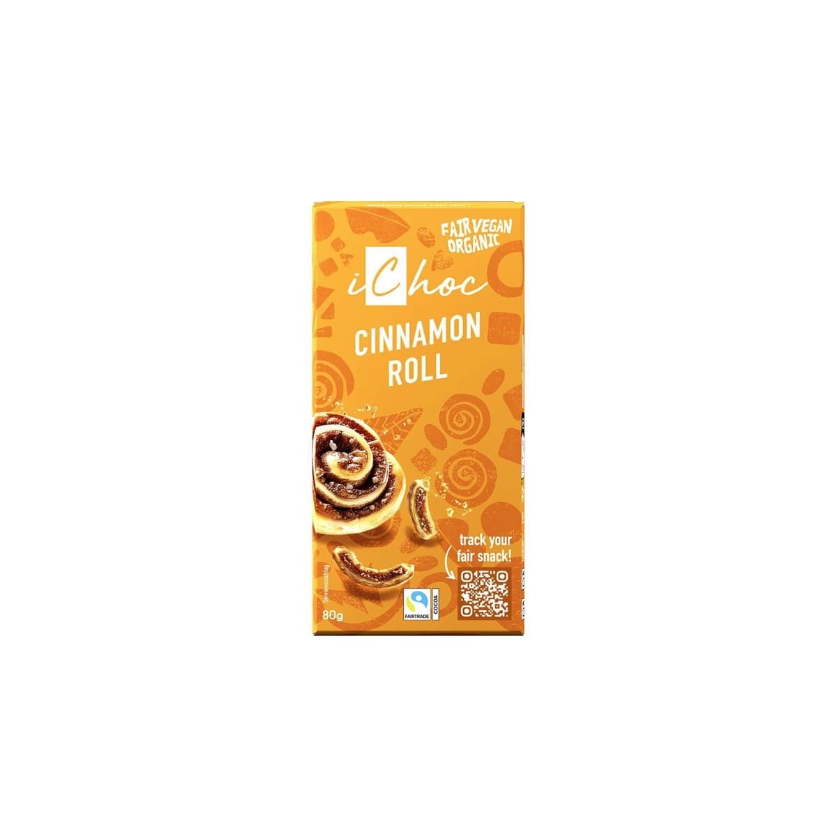 Chocolate vegano con canela y trozos de barquillo Bio 80g Ichoc