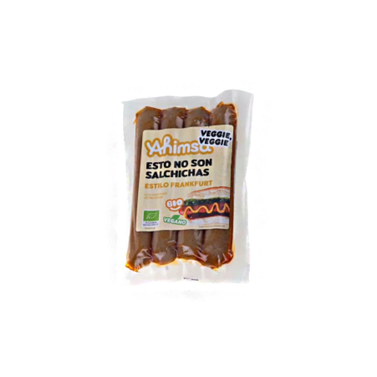 Salchichas veggie estilo Frankfurt (temperatura ambiente) (4 UND) Bio 230g AHIMSA