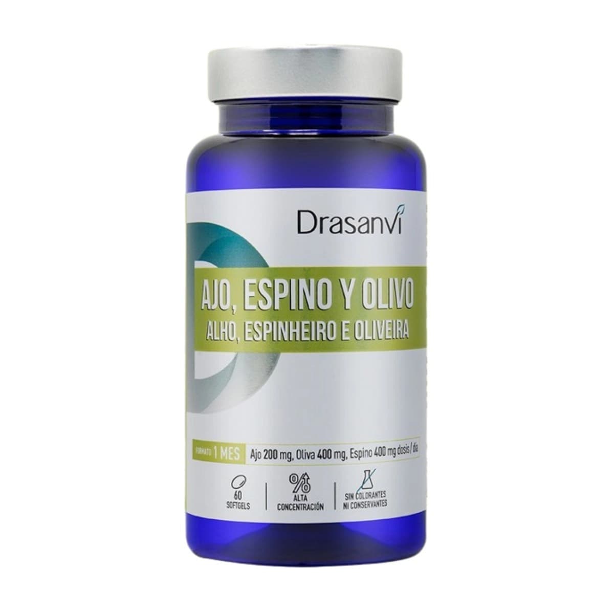 Ajo Espino y Olivo 500 mg bote 60 perlas nutrabasicos Drasanvi